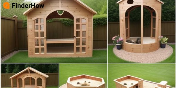 A collage of the DIY pet furniture, cat garden, and backyard makeover ideas Petscaping